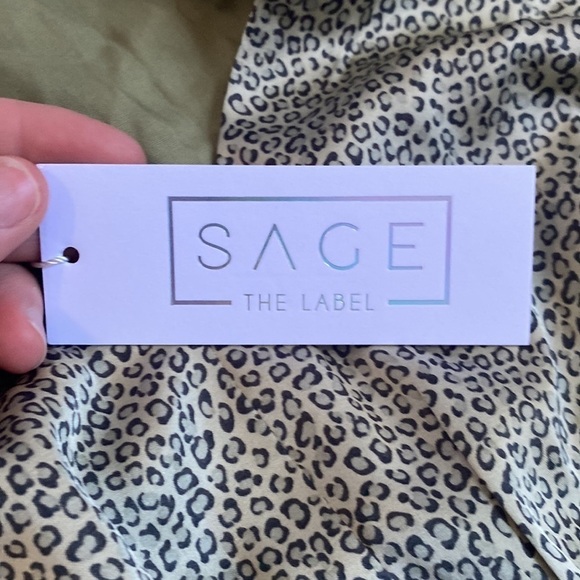 SAGE The Label NWT olive green cheetah mini dress. - Picture 7 of 14